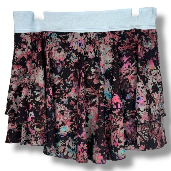 lululemon High Rise Court Rival Skirt in Stencil Blossom Red Multi STE2 10 Long - Picture 4 of 7